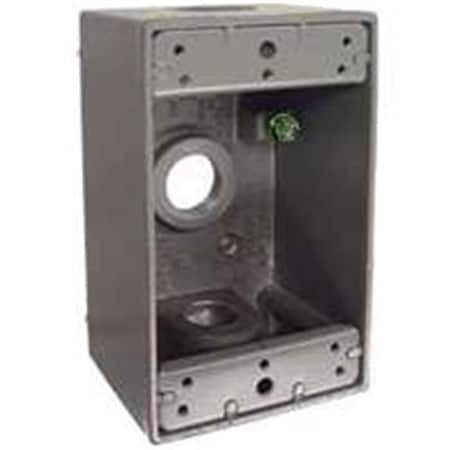 Bell Bell Weatherproof 5320-5 1-Gang 3 Outlet Box Aluminum Gray 1328848